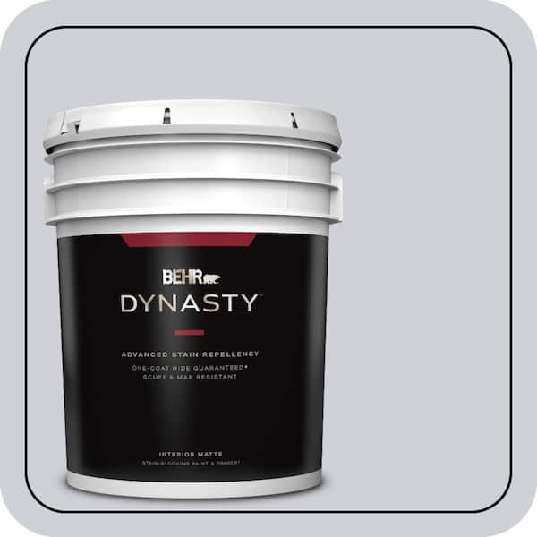 BEHR DYNASTY 5 gal. #MQ3-61 Moonlit Snow One-Coat Hide Matte Interior Stain-Blocking Paint & Primer