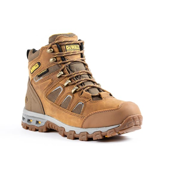 DEWALT Men's Grader PT Size 8(M) Wheat Poseidon Leather/Nylon Waterproof 6" Work Boots - Soft Toe