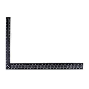 24 in. x 16 in. Steel L Shaped Framing Square with Rafter Tables Standard and Metric Index Precision Measurement