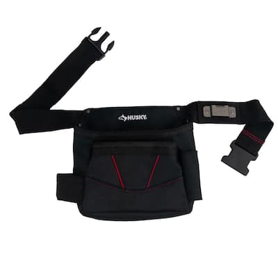 6-Pocket Black Tool Belt Pouch Hd335088-Th