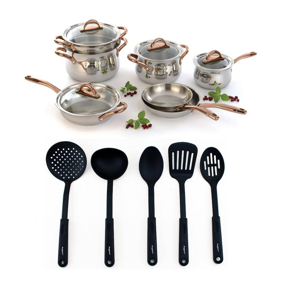  BergHOFF GEM 5Pc Non-stick Cookware Set, Best for Glass Top  Cooktop and Gas Stove: Home & Kitchen