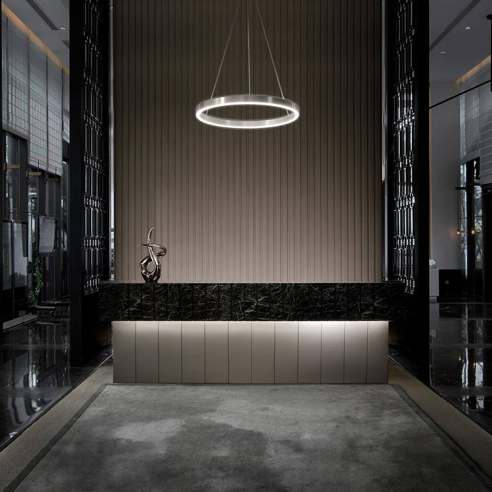 Sirius 18" Brushed Aluminum LED Indoor/Outdoor Pendant