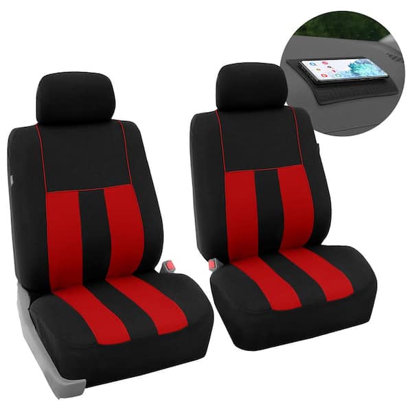 FH Group Striking Striped 47 in. x 23 in. x 1 in Seat Covers - Front Set