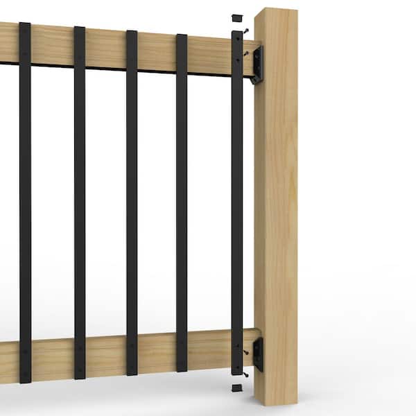 Deckorators 29-1/2 in. x 1 in. Black Aluminum Traditional Baluster (75-Pack)