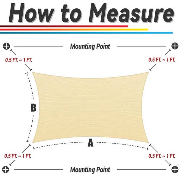 18 ft. x 22 ft. Rectangle Pro Ring Sun Shade Sail with Rope
