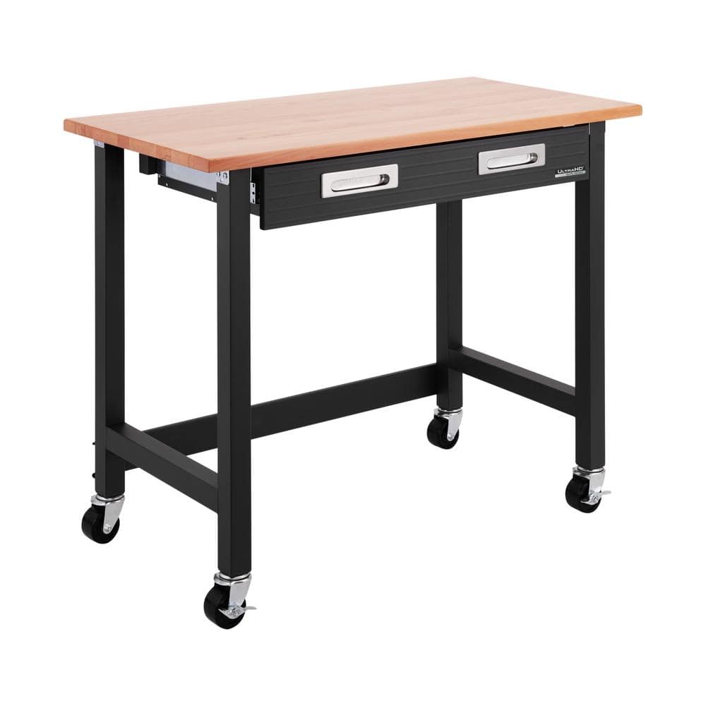 美品✨upper heights THE BEGINNERS 現行 キャメル 0 Seville Classics 48 in. W x 25 in. D 1-Drawer Wood Top Workbench