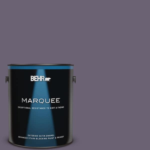 BEHR MARQUEE 1 gal. #ICC-109 Iris Petal Satin Enamel Exterior Paint & Primer