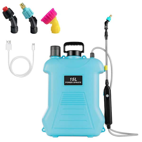 Battery Powered Backpack Sprayer 4 Gal., Electric Backpack Garden Sprayer w/ 3-Nozzles for Weed/Pest Control, Watering