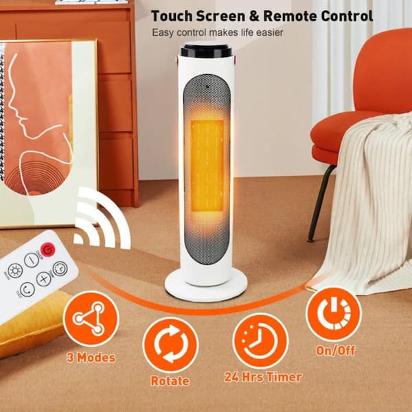 Oscilting Space Heater Ceramic Electric Heater w/ authentic Remote thermostat,