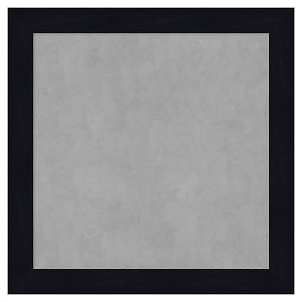 Amanti Art Shiplap Navy 28 in. x 28 in Framed Magnetic Board