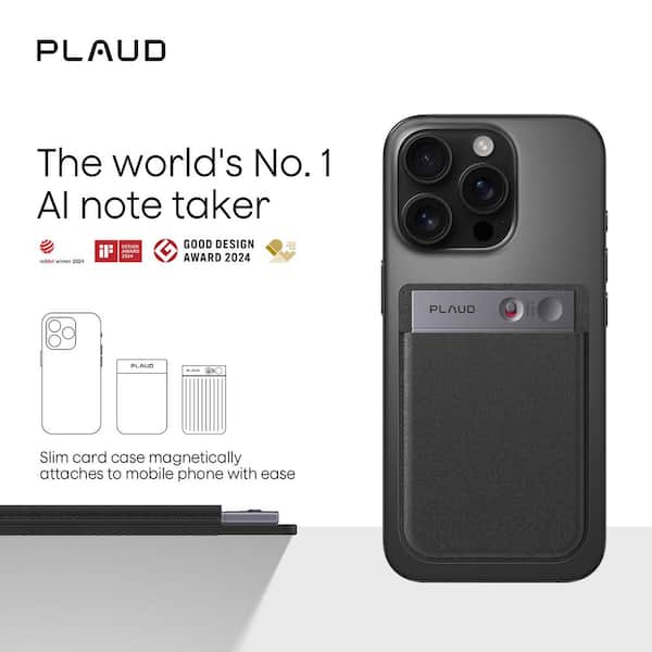 PLAUD Note AI Voice Recorder, Black PLD-64G-BL - The Home Depot