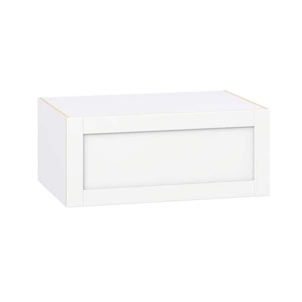 Milton 36 in. W x 24 in. D x 15 in. H Assembled Shaker Wall Bridge Kitchen Cabinet in Bright White with Lift Up Door