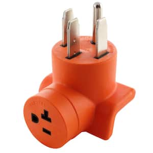 Plug Adapter NEMA 14-50P 50 Amp Range/RV/Generator Outlet to Household 15/20 Amp 125-Volt T-Blade Female Connector