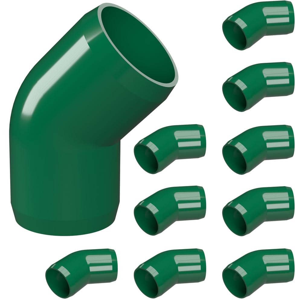 1/2 in. Furniture Grade PVC 45-Degree Elbow in Green (10-Pack) price history on PriceWatchPro
