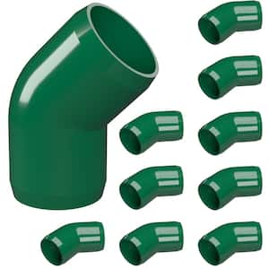1/2 in. Furniture Grade PVC 45-Degree Elbow in Green (10-Pack)