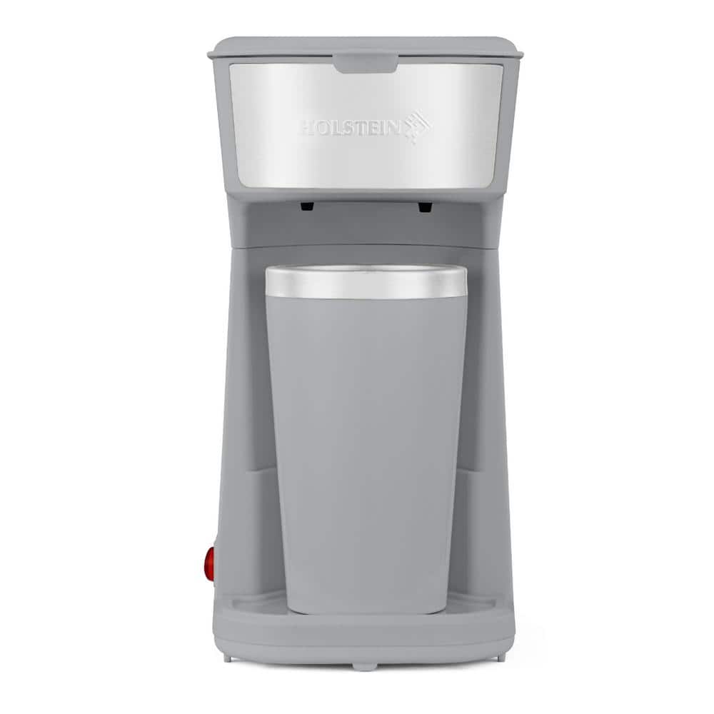 Personal Single Serve 1-Cup Coffee Maker Grey Includes 14 oz. Stainless Steel Interior Thermal Travel Mug price history on PriceWatchPro