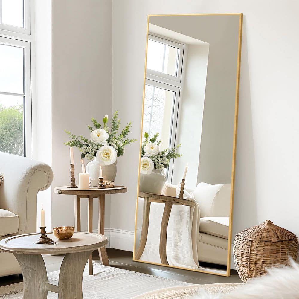 Lumioca Gold 24 in. W x 64 in. H Rectangle Aluminum Alloy Frame