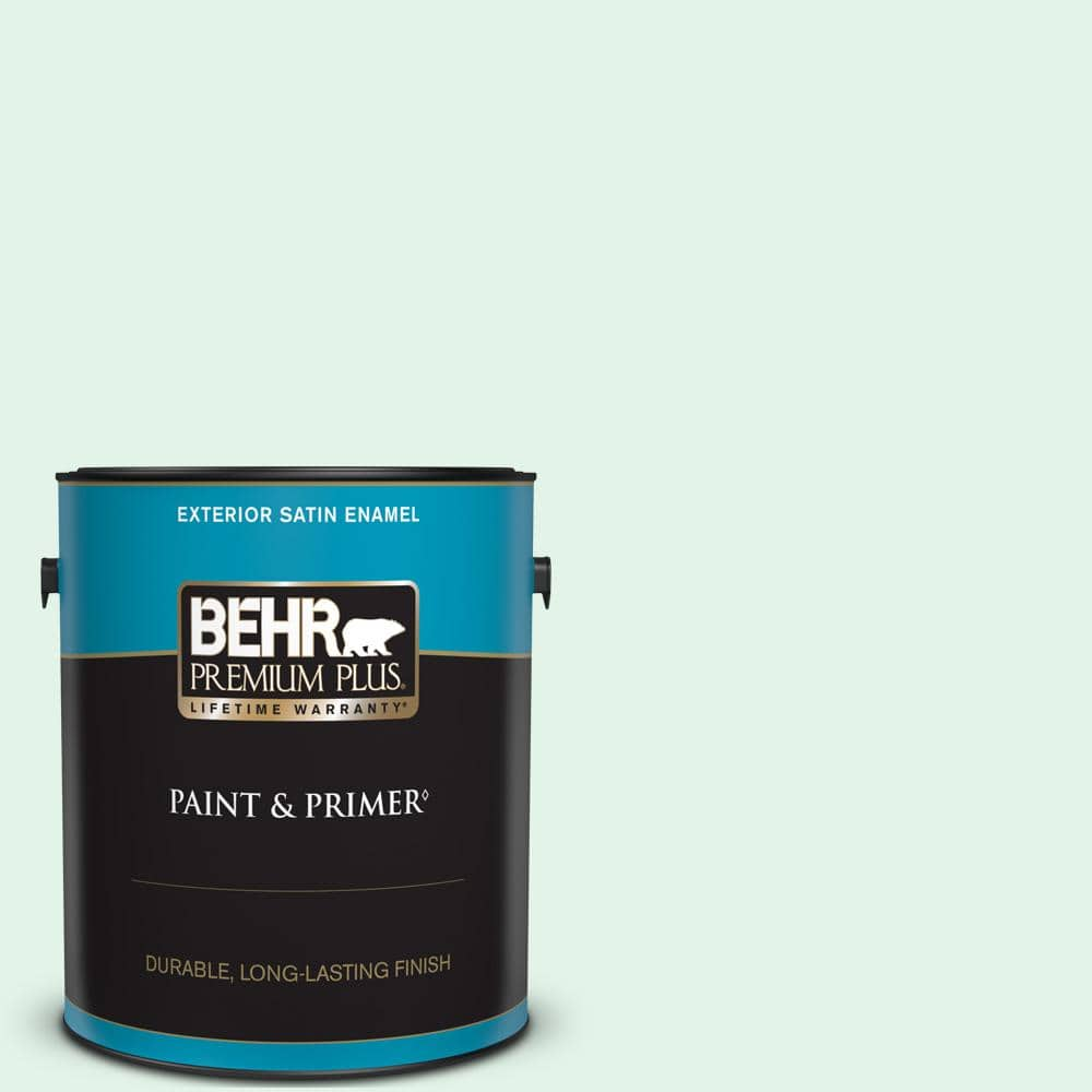 BEHR PREMIUM PLUS 5 gal. #280C-2 Serene Peach Satin Enamel Exterior Paint &  Primer 905005 - The Home Depot