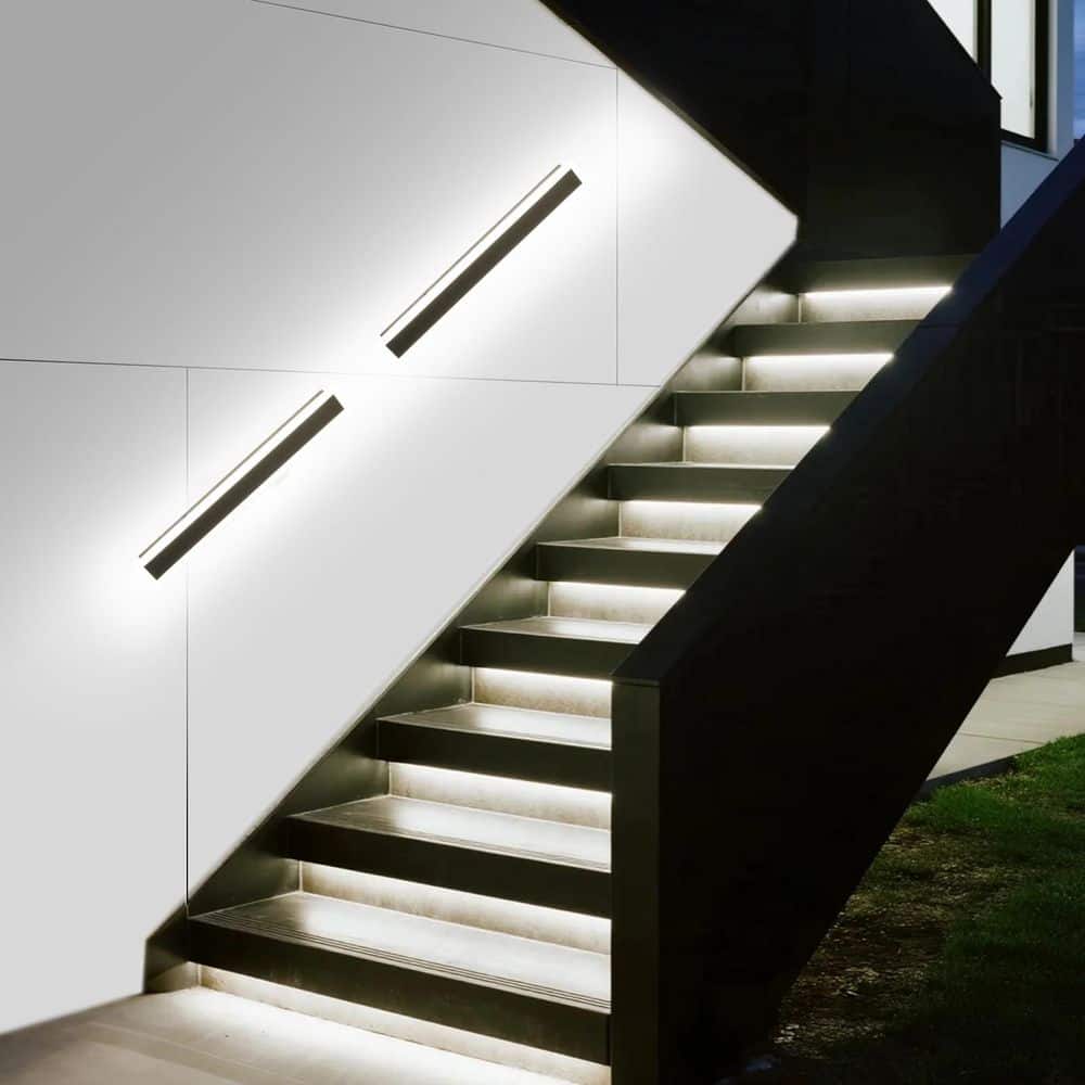 Outdoor Wall Lights, 2 Pack, 1.97 ft. Long Strip Modern Exterior, 2700K-6000K, Integrated LED Strip Light Fixture price history on PriceWatchPro