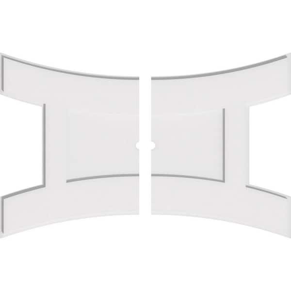 Ekena Millwork 36 in. W x 24 in. H x 1 in. ID x 1 in. P Haven Architectural Grade PVC Contemporary Ceiling Medallion (2-Piece)