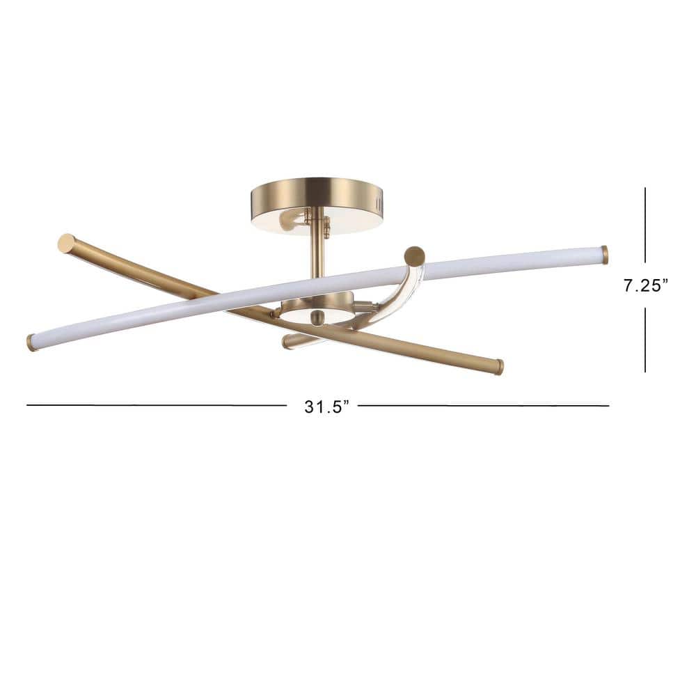 Crucis 31.5" Gold LED Modern Geometric Pendant Light