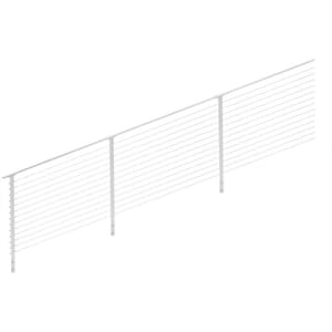 26 ft. White Stair Cable Railing 42 in. Face Mount