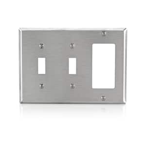 Stainless Steel 3-Gang 2-Toggle/1-Decorator/Rocker Wall Plate (1-Pack)