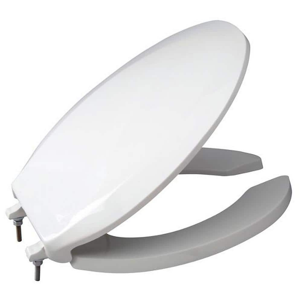 UPC 670240610828 product image for Elongated Open Front Toilet Seat in White | upcitemdb.com