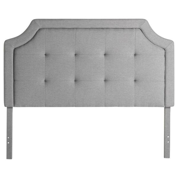 Brookside Upholstered Scoop-Edge Full Stone Headboard with Square Tufting
