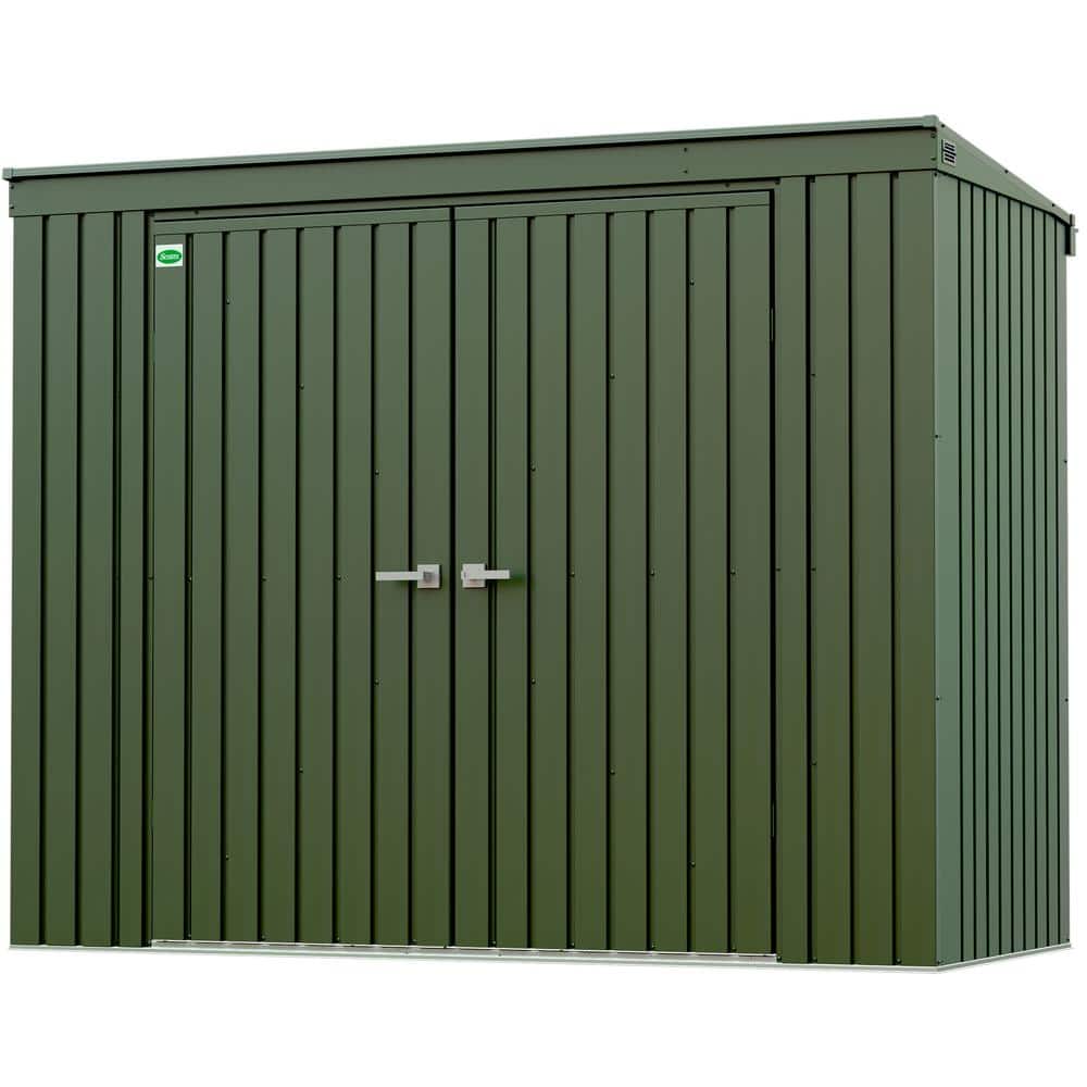 Scotts 8' x 4' Green Galvanized Steel Garden Storage Shed