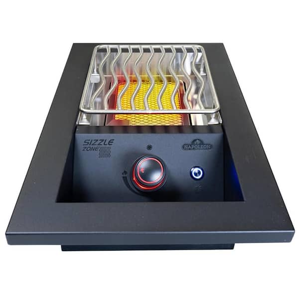 Built-In 700 Series 10 in. Single Infrared Grill Burner Propane Gas, Matte Black