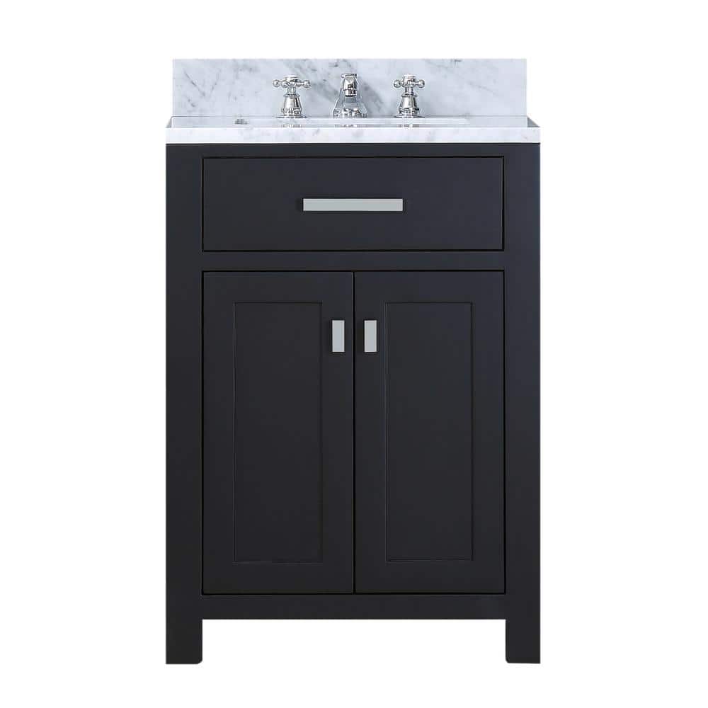 Water Creation 24 In Vanity In Espresso With Marble Vanity Top In Carrara White Madison 24e The Home Depot