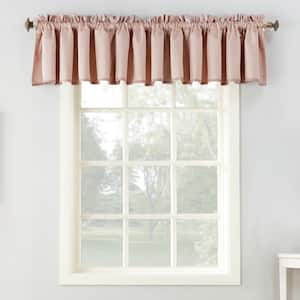 Gregory Blush Polyester 54 in. W x 18 in. L Rod Pocket Room Darkening Curtain Valance (Single Panel)