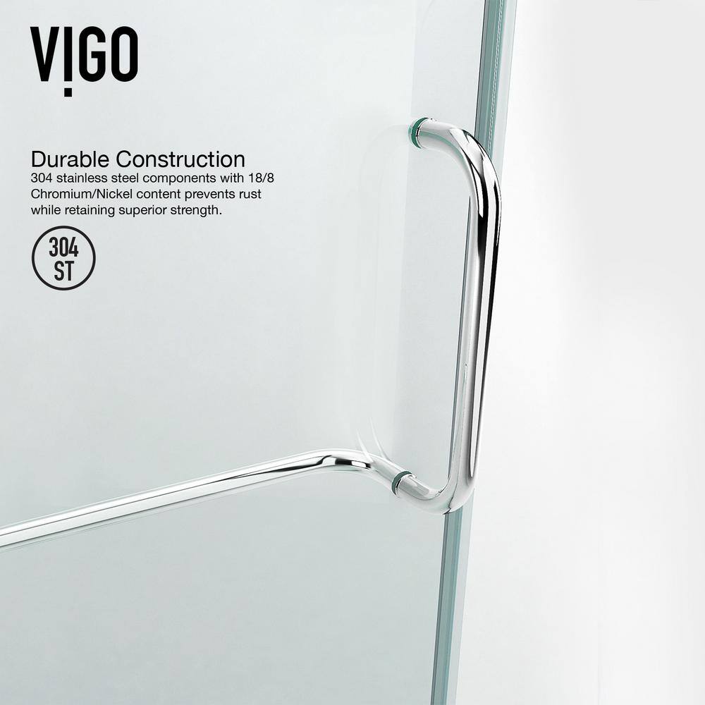 Monteray Frameless Chrome Shower Enclosure with Clear Glass and Base