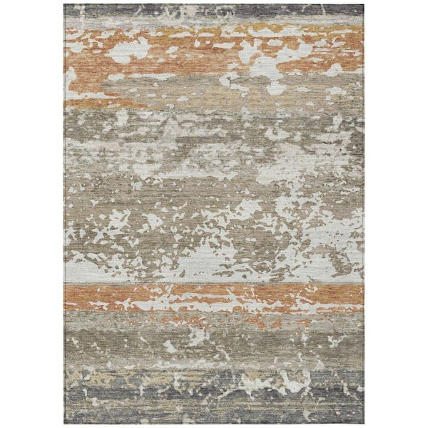 Chantille Machine Washable Indoor/Outdoor Abstract ACN2398 Taupe 3 ft. x 4 ft. Area Rug