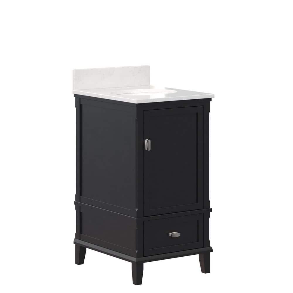 DHP Irving 18" Bathroom Vanity, Black DE70331 The Home Depot