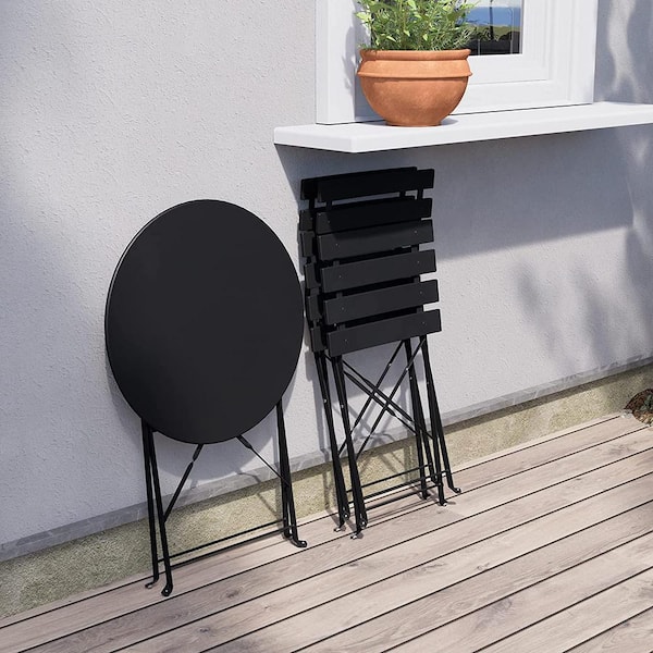 Collapsible patio discount table and chairs