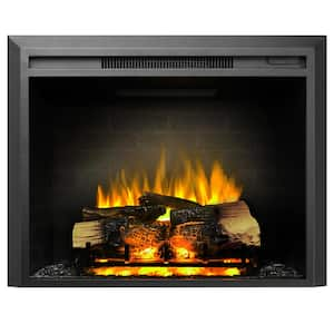 28 in. Electric Fireplace Insert, Remote Control, Adjustable Flame Brightness, 750-Watt/1500-Watt