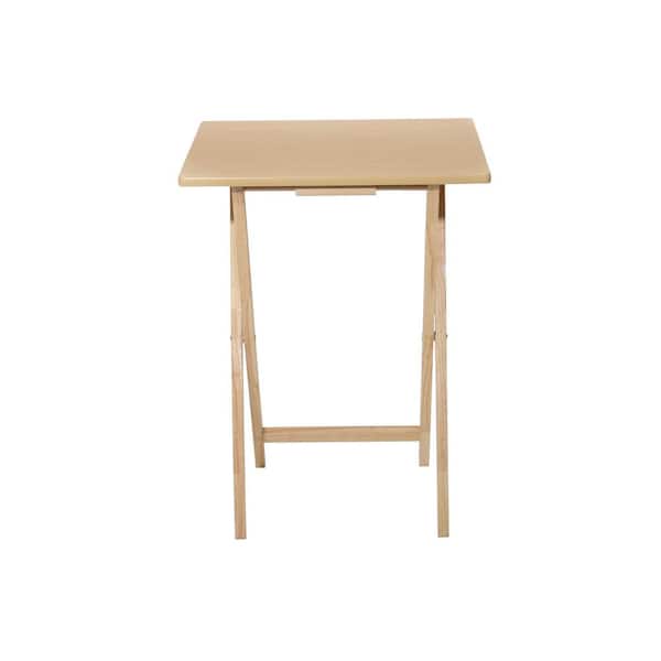 PEARINGTON 19 in. W x 14.5 in. D Pine Wood Folding Table (Set of 2 Tables)