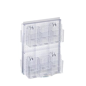 20 in. H x 16 in. W Revolving Pegboard Counter Display with 12-Brochure Pockets