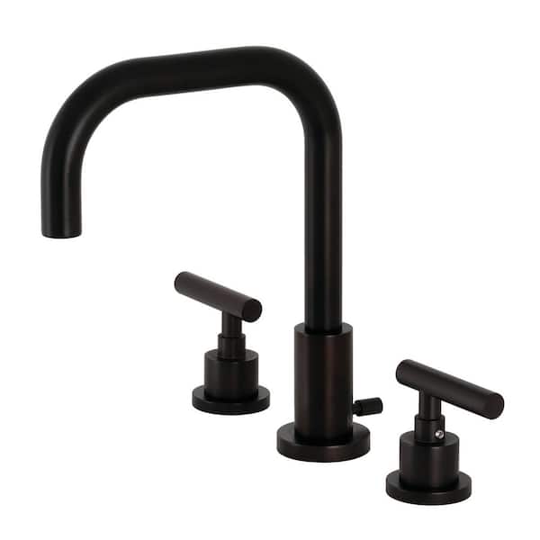 Kingston Brass Manhattan 8 in. Widespread 2-Handle Bathroom Faucet in Oil Rubbed Bronze