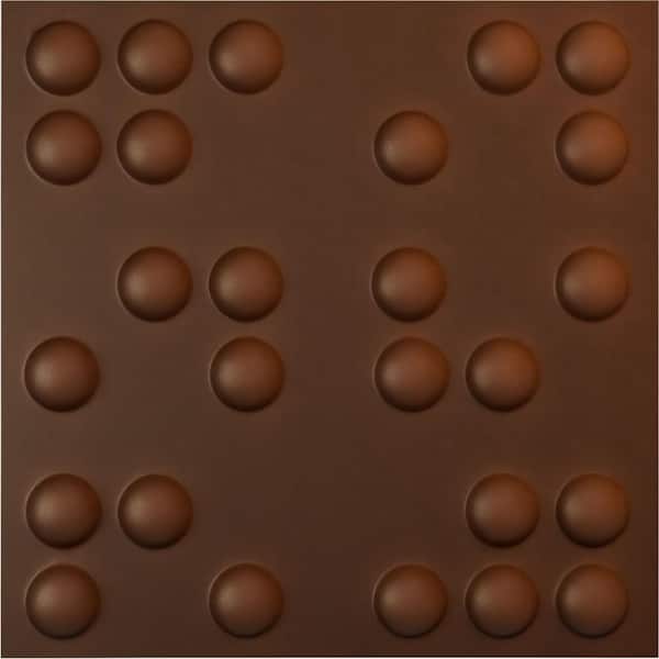 Ekena Millwork 19 5/8 in. x 19 5/8 in. Emery EnduraWall Decorative 3D Wall Panel, Aged Metallic Rust (12-Pack for 32.04 Sq. Ft.)