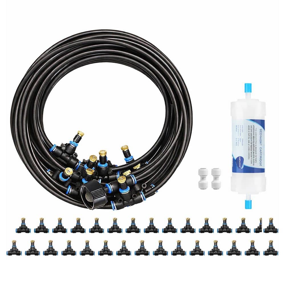99FT Outdoor Water Misting Cooling System with Filter for Garden, Greenhouse, Fan,Deck,Umbrella,Canopy,Pool,Porc,Park price history on PriceWatchPro