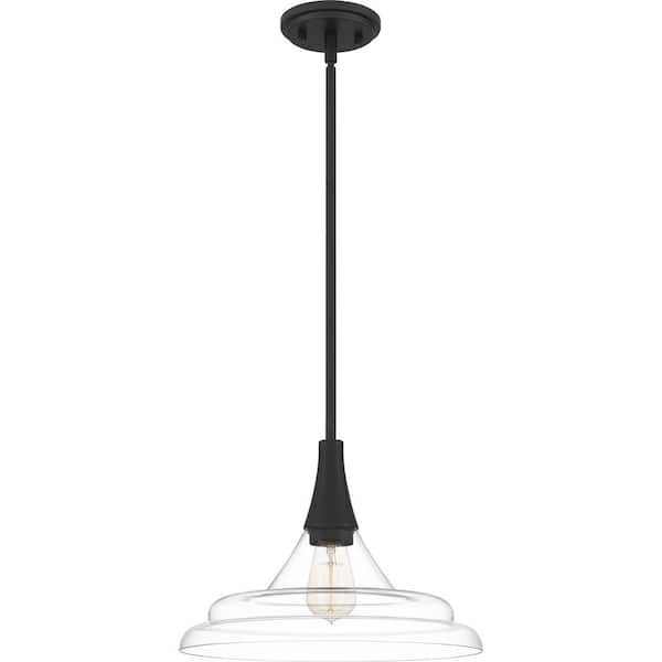 Quoizel Grayton 1-Light Matte Black Pendant