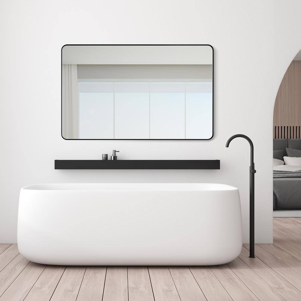 Nettuno 48" Rectangular Silver and Gold Bathroom Vanity Mirror