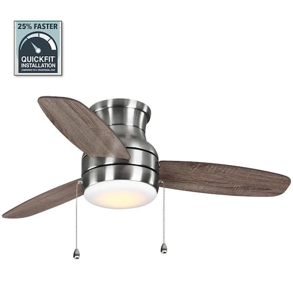 Home Decorators Collection Ashby Park 44 in. White Color Changing Integrated LED Brushed Nickel Ceiling Fan with Light Kit and 3 Reversible Blades