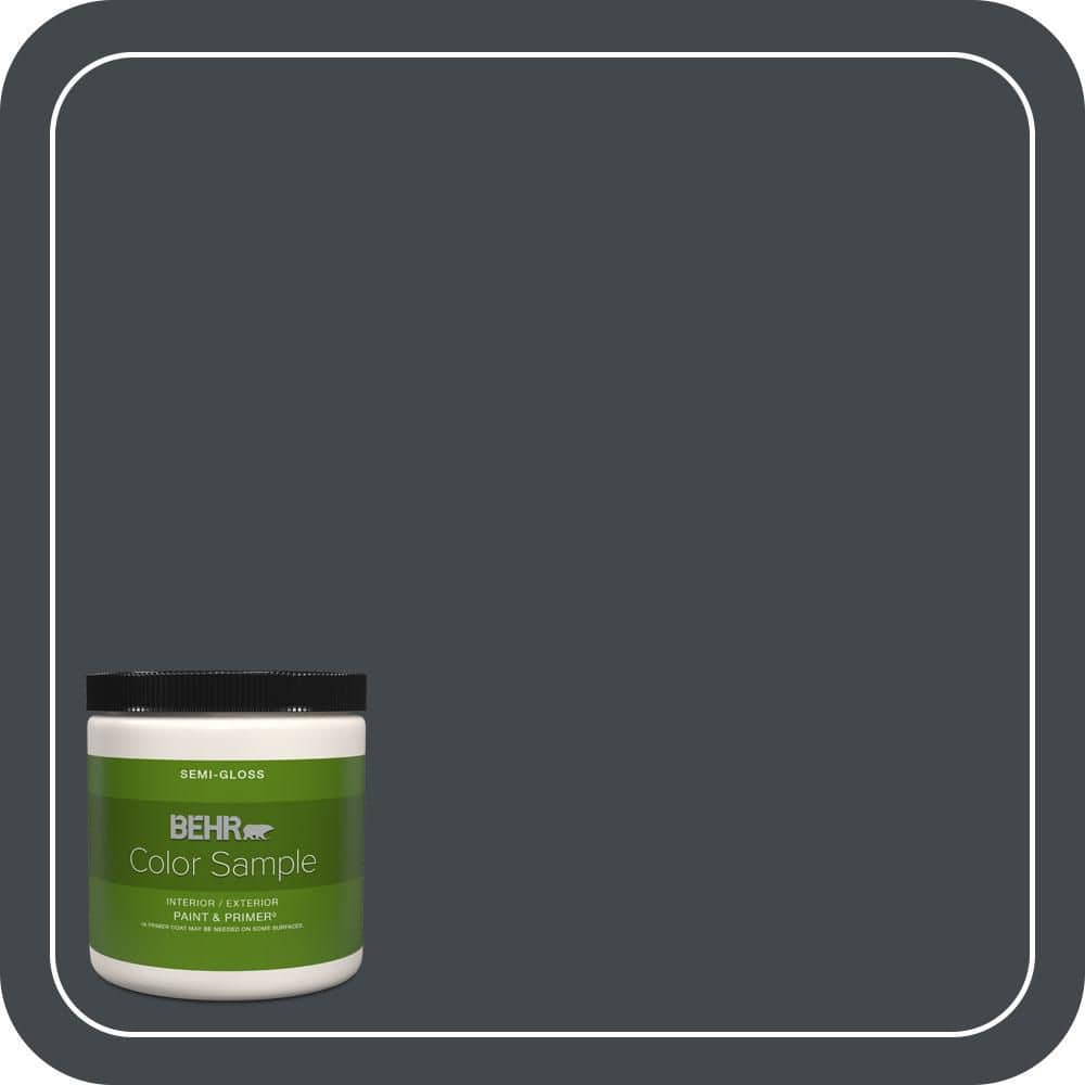 BEHR PREMIUM PLUS 8 oz. #PPU24-23 Little Black Dress Semi-Gloss Interior/Exterior Paint & Primer Color Sample B330316 - The Home Depot BEHR PREMIUM PLUS 8 oz. #PPU24-23 Little Black Dress Semi-Gloss Interior/Exterior Paint & Primer Color Sample B330316 - The Home Depot