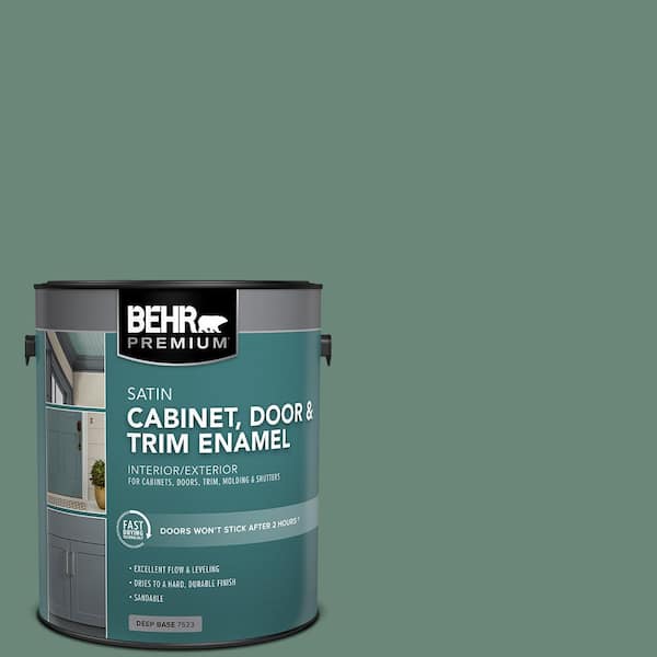 BEHR PREMIUM 1 gal. #S420-5 Sycamore Grove Satin Enamel Interior/Exterior Cabinet, Door & Trim Paint
