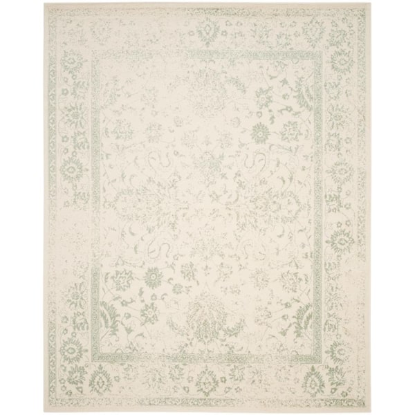 Adirondack 12 ft. x 18 ft. Ivory/Sage Oriental Area Rug