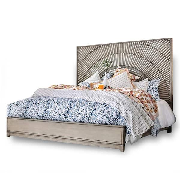 Kamalah Antique Gray Queen Bed